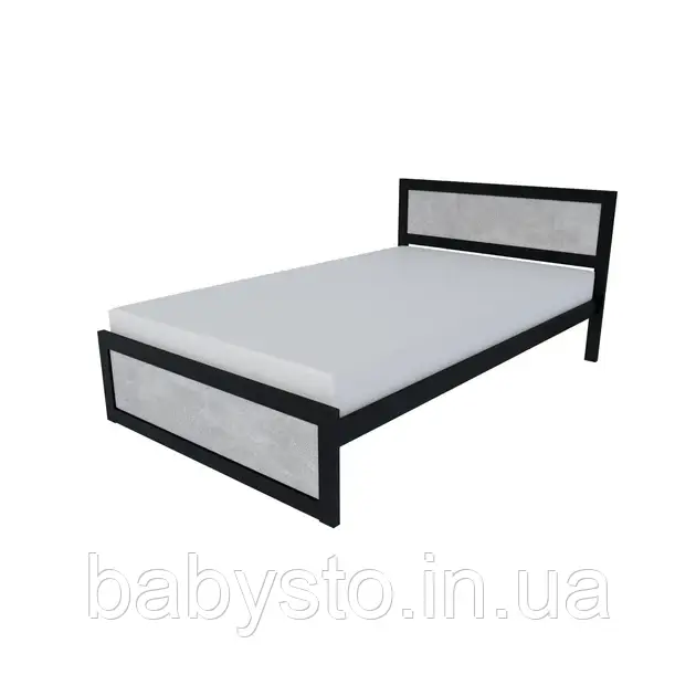 Ліжко односпальне RoMax Loft 120х200 Індастріал/Чорний