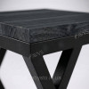 Барний стілець Rockvell AVVS лофт 750х360 ДСП 18мм Металевий каркас Чорний/Кам'яне вугілля